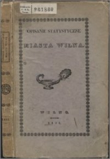 Opisanie statystyczne miasta Wilna