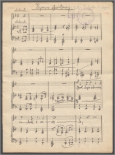 Hymn sportowy : [na głos z akompaniamentem fortepianu]