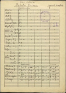 Reduta Ordona : [na chór męski i orkiestrę symfoniczną]