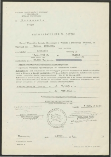 Zaświadczenie nr 547207