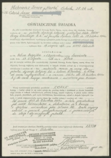 Oświadczenie Świadka