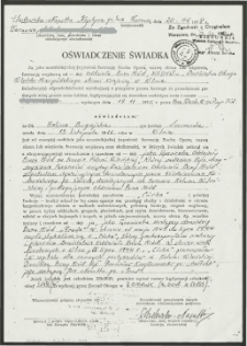Oświadczenia Świadka