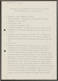 Odpowiedź na ankietę "Słownika Polski Walczącej na Kresach Północno-Wschodnich II Rzeczypospolitej"