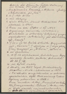 Ankieta"Słownika Polski Walczącej na Kresach Północno-Wschodnich II Rzeczypospolitej"