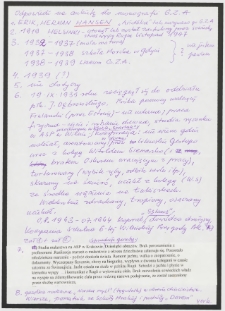 Odpowiedż na ankietę do monografii Gimnazjum im. Króla Zygmunta Augusta w Wilnie