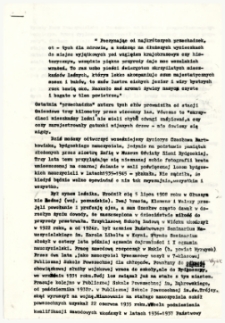 Maszynopis artykułu o Czesławie Bartkowiaku