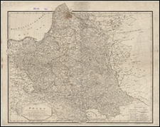 Charte von Polen : nach seiner gegenwärtigen Eintheilung in das neue Königreich Polen die übrigen Russicher Besitzungen, das Preussiche Grosherzogthum Posen, die Republik Krakau und das Königreich Galizien