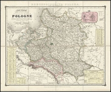 Carte générale routière, historique et statistique desR Etats de l'anciene République de Pologne indiquant son étendue territoriale avant le premier partage en 1772 avec le divisions établies en 1815, à l'époque du sixiéme partage de ce pays, consommé dans le congrés de Vienne