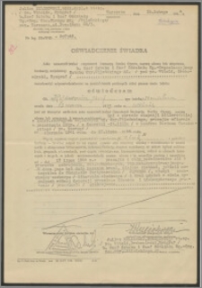 Oświadczenie świadka Juliana Kulikowskiego w sprawie działalności Józefa Hajdarowicza w AK