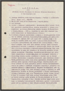 Ankieta dla "Słownika Polski Walczącej na Kresach Północno-Wschodnich II Rzeczypospolitej"