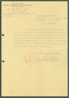 Mianowanie Antoniego Jobke kierownikiem 7-klasowej publicznej szkoły powszechnej im. T. Kościuszki w Bydgoszczy