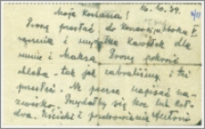 Gryps Antoniego Jobke pisany w koszarach 15 PAL w Bydgoszczy 16 października 1939 r.