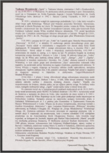 Życiorys Tadeusza Hryniewskiego