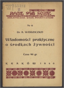 Wiadomości praktyczne o środkach żywności