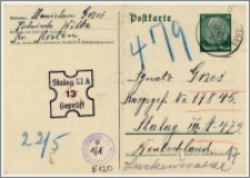 Postkarte : od Stanisława do brata Ignacego Grzesia przebywającego w Stalagu