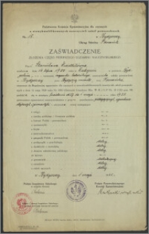 Zaświadczenie złożenia egzaminu