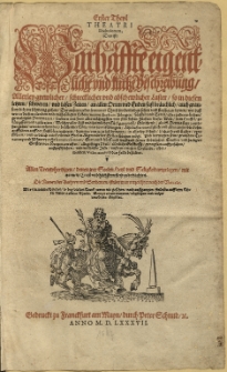 Erster Theil Theatri diabolorum, das ist, Warhaffte eigentliche und kurtze Beschreibung allerley grewlicher, schrecklicher und abschewlicher Laster, so in diesen letzten, schweren und bösen Zeiten, an allen Orten und Enden fast bräuchlich, auch grausamlich in Schwang gehen. T. 1
