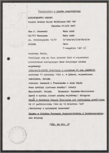 Potwierdzenie służby wojskowej Jana Jeżewskiego