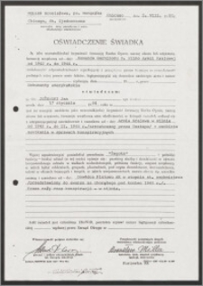 Oświadczenia Świadka