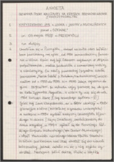 Ankieta "Słownika Polski Walczącej na Kresach Północno-Wschodnich II Rzeczypospolitej"