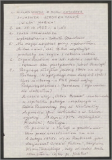 Odpowiedzi Wandy Kiałki, ps. "Wilia", "Marika"