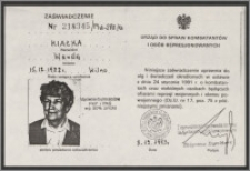 Zaświadczenie Nr 218345/Mw-288/93