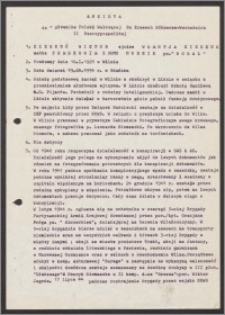 Ankieta do "Słownika Polski Walczącej na Kresach Północno-Wschodnich II Rzeczypospolitej"