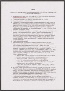 Ankieta do "Słownika Polski Walczącej na Kresach Północno-Wschodnich II Rzeczypospolitej"