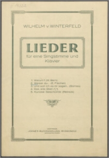 Lieder für eine Singstimme und Klavier. 2, Weisst du ...