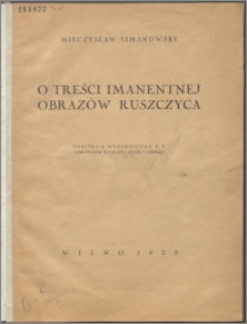 O treści imanentnej obrazów Ruszczyca