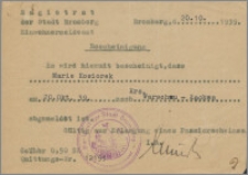 Bescheinigung [Poświadczenie]