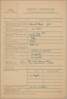 Ankieta personalna