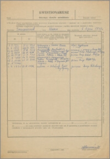 Kwestionariusz dotyczący okresów zatrudnienia