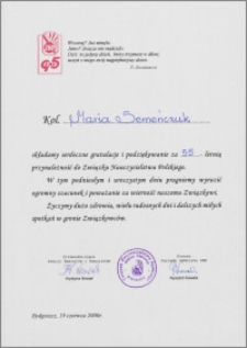 [Gratulacje i podzękowanie]