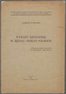 Wyrazy kipczackie w języku Ormian polskich