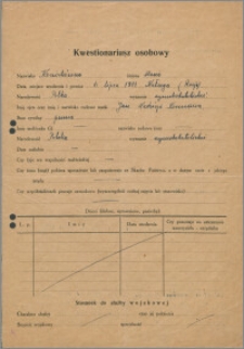 Kwestionariusz osobowy