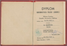 Dyplom Harcmistrza Polski Ludowej
