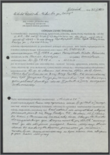 Oświadczenie świadka Witolda Radcekiego-Mikulina w sprawie Mariana Korejwo