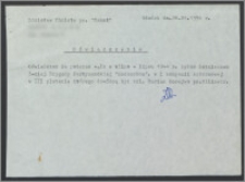 Oświadczenie Zdzisława Christy w sprawie Mariana Korejwo