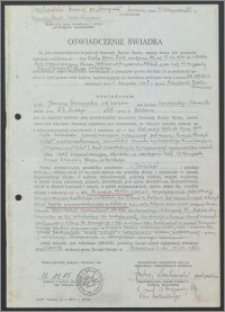 Oświadczenie Świadka Sochańskiego Andrzeja