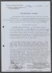 Oświadczenia Świadka