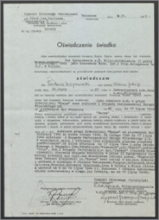 Oświadczenie Świadka