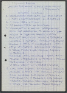 Ankieta "Słownika Polski Walczącej na Kresach Północno-Wschodnich II Rzeczypospolitej"