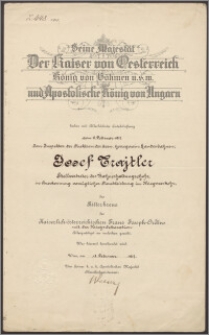 Ritterkreuz des Kaiserlich-Österreichischen Franz Joseph-Ordens mit der Kriegsdekoration