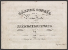 Grande sonate : pour le Piano-Forte : Oeuvre 4. No. 1