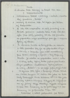 Ankieta do "Słownika Polski Walczącej na Kresach Płn. - Wsch. II Rzeczpospolitej"