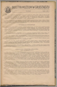 Biuletyn Muzeum w Grudziądzu lipiec 1960, nr 3