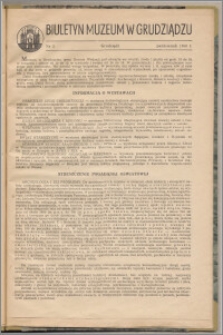 Biuletyn Muzeum w Grudziądzu październik 1960, nr 5