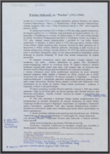 Wiesław Makowski ps. "Wacław" [życiorys]