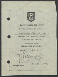 Legitymacja Nr 16305